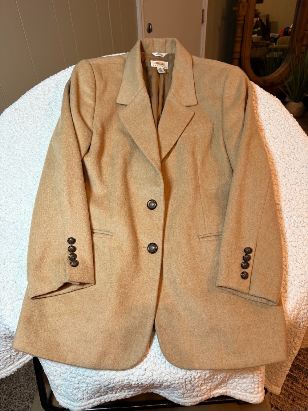 Talbots Pure Camel Hair Blazer Made in Italy vintage